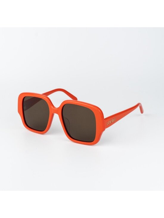 Loewe Women Sunglasses Shiny Orange Brown Square LW40134U 42E NEW AUTHENTIC main image 8
